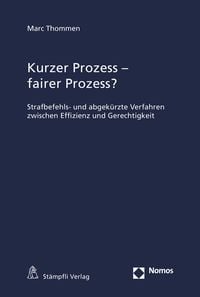 Produktbild: Kurzer Prozess - fairer Prozess?