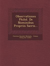 Produktbild: Observationes Philol. de Nominibus Propriis Sacris...