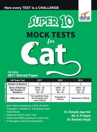 Produktbild: Super 10 Mock Tests for CAT