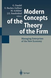 Produktbild: Modern Concepts of the Theory of the Firm