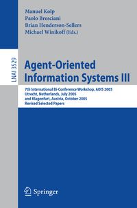 Produktbild: Agent-Oriented Information Systems III