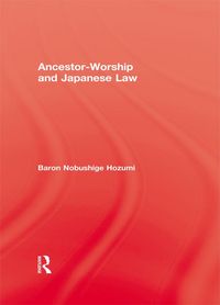 Produktbild: Ancestor Worship & Japanese Law