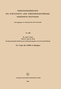 Produktbild: Zur Frage der Unf&auml;lle im Bergbau