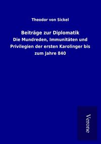 Produktbild: Beitr&auml;ge zur Diplomatik