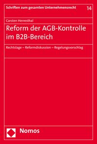 Produktbild: Reform der AGB-Kontrolle im B2B-Bereich