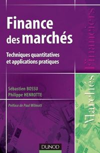 Produktbild: Finance des march&eacute;s - Techniques quantitatives et applications pratiques