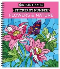 Produktbild: Brain Games - Sticker by Number: Flowers & Nature Stained Glass (28 Images to Sticker)