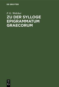 Produktbild: Zu der Sylloge Epigrammatum Graecorum
