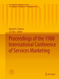 Produktbild: Proceedings of the 1988 International Conference of Services Marketing