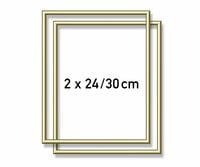 Produktbild: MNZ - 2 x Alurahmen Gold 24 x 30 cm