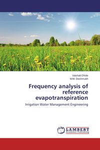 Produktbild: Frequency analysis of reference evapotranspiration