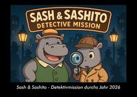 Produktbild: Sash & Sashito - Detektivmission durchs Jahr 2026 Fotokalender DIN A3