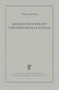 Produktbild: Kollektives Unrecht und individuelle Schuld