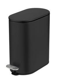 Produktbild: Kosmetikeimer Mod. Collungo, 5L, schwarz, Metall, 14x28,5x29,5 cm, easy-close Absenkautomatik