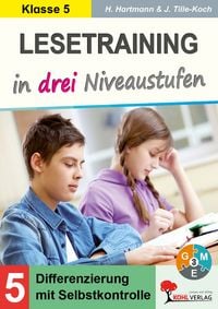 Produktbild: Lesetraining in drei Niveaustufen / Klasse 5