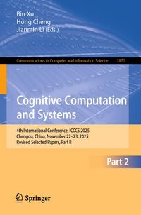 Produktbild: Cognitive Computation and Systems