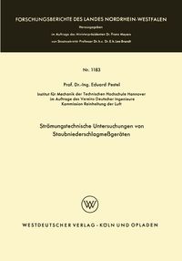 Produktbild: Str&ouml;mungstechnische Untersuchungen von Staubniederschlagsme&szlig;ger&auml;ten
