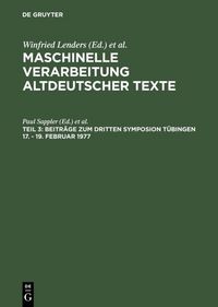 Produktbild: Beitr&auml;ge zum dritten Symposion T&uuml;bingen 17. - 19. Februar 1977