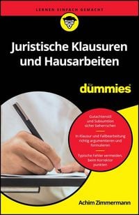 Produktbild: Juristische Klausuren und Hausarbeiten f&uuml;r Dummies
