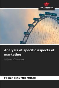 Produktbild: Analysis of specific aspects of marketing