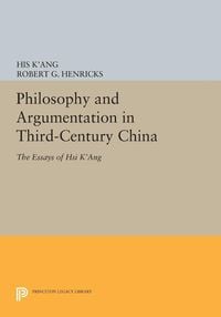 Produktbild: Philosophy and Argumentation in Third-Century China