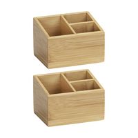 Produktbild: Bambus Organizer Mod. Terra 3 F&auml;cher, 2er Set, vielseitig einsetzbar