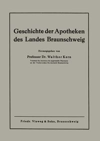 Produktbild: Geschichte der Apotheken des Landes Braunschweig