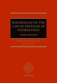 Produktbild: Macdonald on the Law of Freedom of Information