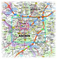 Aachen. Stadtplan 1:14 000