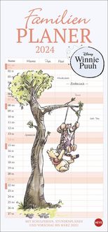 Winnie Puuh Familienplaner 2024. Terminkalender mit Abenteuern von Winnie Puuh und seinen Freunden. Praktischer Wandkalender mit 5 Spalten. Liebvoll i von |Heye