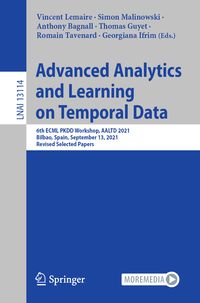 Produktbild: Advanced Analytics and Learning on Temporal Data