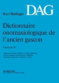 Produktbild: Dictionnaire onomasiologique de l&rsquo;ancien gascon (DAG). Fascicule 20