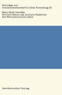 Produktbild: Soziale Basis und soziale Funktion des Nationalsozialismus