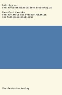 Produktbild: Soziale Basis und soziale Funktion des Nationalsozialismus
