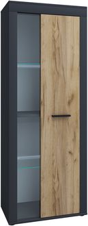 Produktbild: Schrank Vitrine Wohnzimmer Holz Glas Usilo