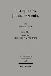 Produktbild: Inscriptiones Judaicae Orientis