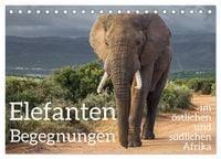 Produktbild: Elefanten Begegnungen im &ouml;stlichen und s&uuml;dlichen Afrika (Tischkalender 2026 DIN A5 quer), CALVENDO Monatskalender