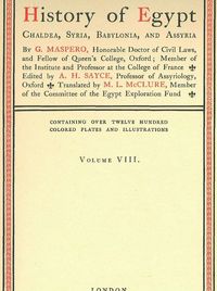 Produktbild: History of Egypt, Chaldea, Syria, Babylonia, and Assyria, Vol. 8