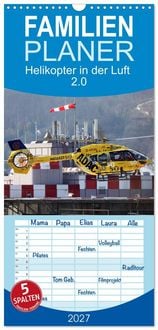 Produktbild: Familienplaner 2027 - Helikopter in der Luft 2.0 mit 5 Spalten (Wandkalender, 21 x 45 cm) CALVENDO