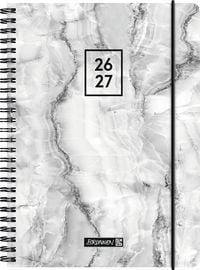 Produktbild: Sch&uuml;lerkalender 2026/2027 "Grey Marble" | A5, Kunststoff