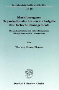 Produktbild: Marktbezogenes Organisationales Lernen als Aufgabe des Hochschulmanagements.