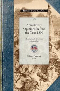 Produktbild: Anti-Slavery Opinions Before 1800