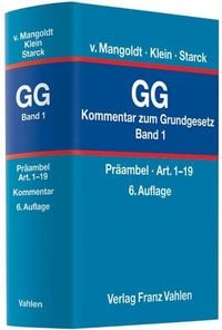 Produktbild: Kommentar zum Grundgesetz Bd. 1: Pr&auml;ambel, Art