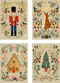 Produktbild: A5-Graspapier-Adventskalender &ndash; Weihnachtszauber
