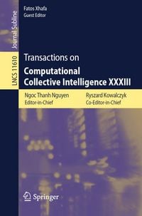 Produktbild: Transactions on Computational Collective Intelligence XXXIII