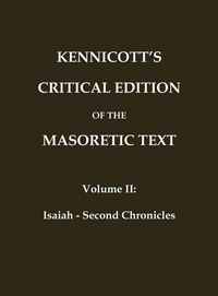 Produktbild: Kennicott's Critical Edition Of The Masoretic Text