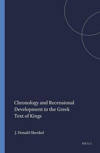 Produktbild: Chronology and Recensional Development in the Greek Text of Kings