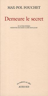 Produktbild: Demeure le Secret ; et Autres Poemes