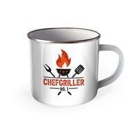 Produktbild: Tr&ouml;tsch Emaille Becher Chefgriller NO. 1 Grillmeister