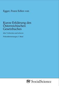 Produktbild: Kurze Erkl&auml;rung des &Ouml;sterreichischen Gesetzbuches